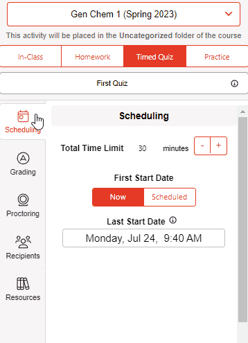 Create Your First Quiz Assignment for Assessment