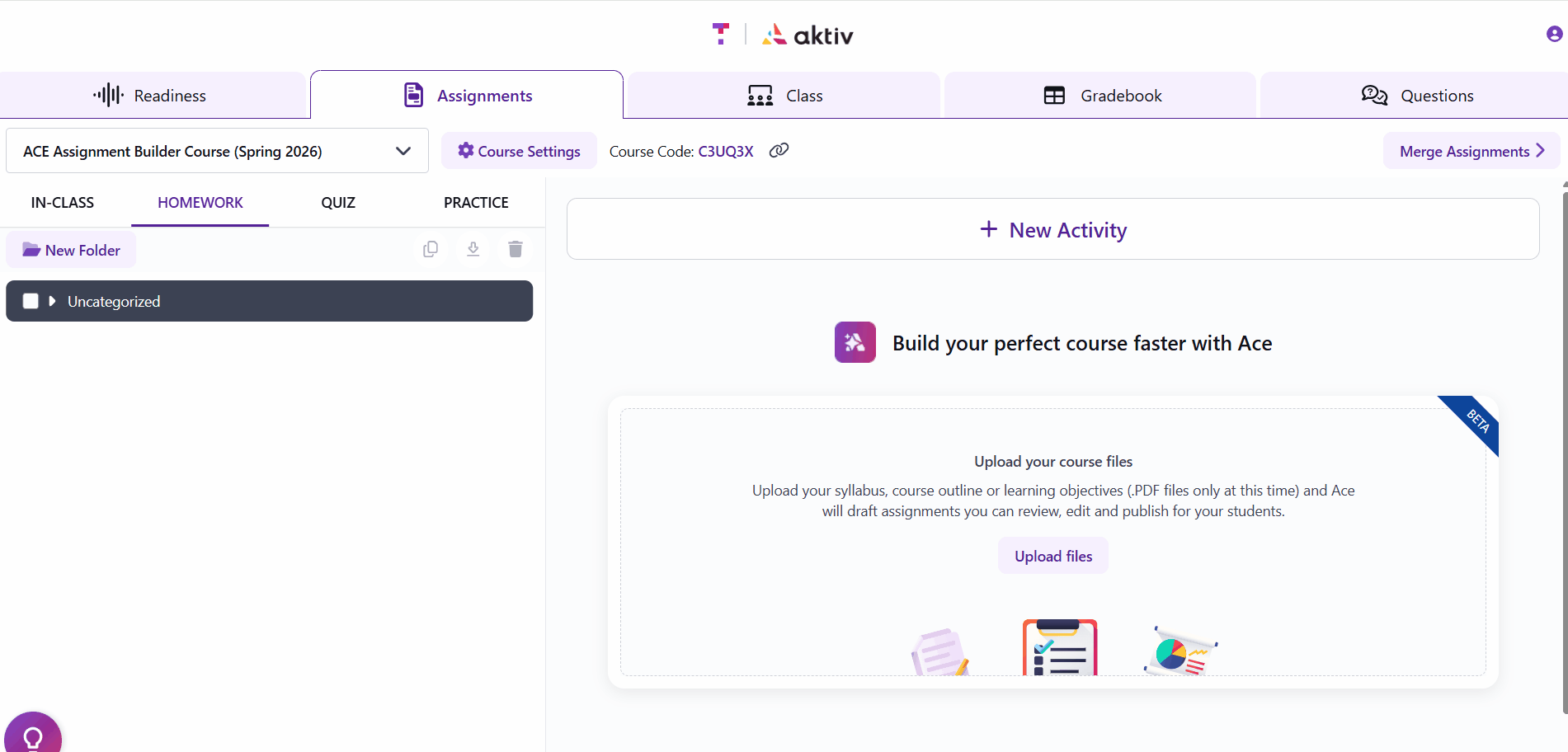 Ace Assignment Builder (Beta)